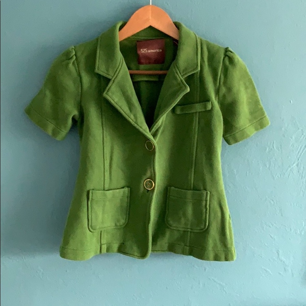 525 America Ladies Green Short Sleeve Jacket